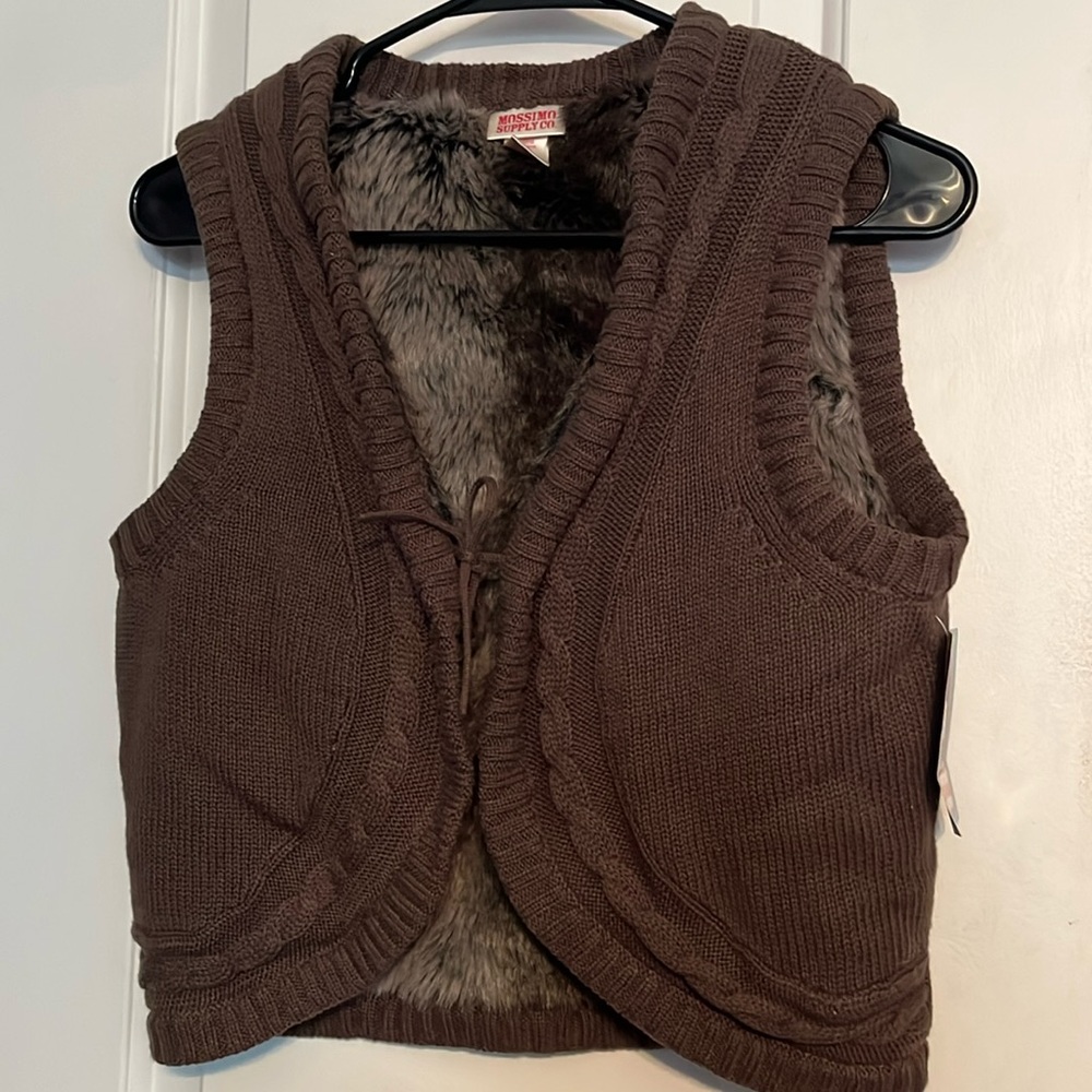 Mossimo Supply Co. youth size XLarge brown w/faux fur. NEW w/TAGS.